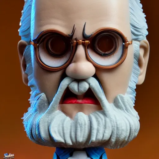 Image similar to carl jung cosplay sigmund freud, stop motion vinyl action figure, plastic, toy, butcher billy style