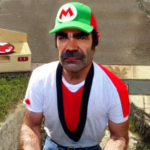 Image similar to Trevor philips as super mario