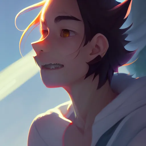 Image similar to a full body portrait of goblin, single subject, scenic full shot, ambient lighting, detailed face, finely detailed features, closeup at the faces, perfect art, makoto shinkai, stanley artgerm lau, trending on pixiv fanbox, wlop, rossdraws