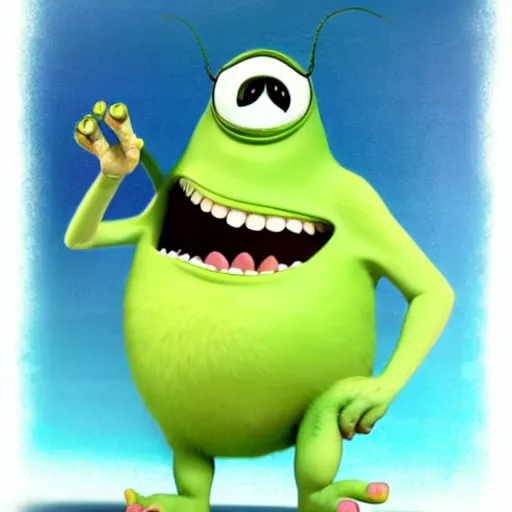 Prompt: biblically accurate mike wazowski