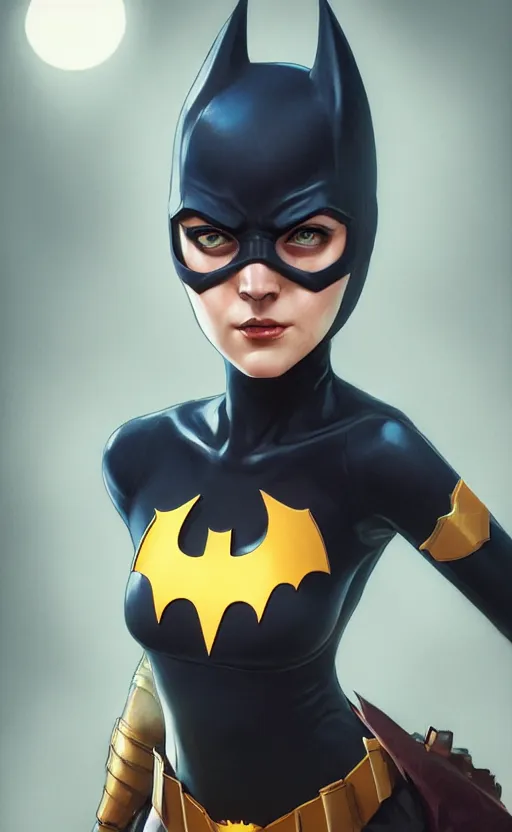 Prompt: Batgirl, highly detailed, digital painting, artstation, facing camera, concept art, smooth, sharp focus, illustration, art by artgerm and greg rutkowski, high definition digital art, dramatic lighting, in the style of ilya kuvshinov and Ross tran