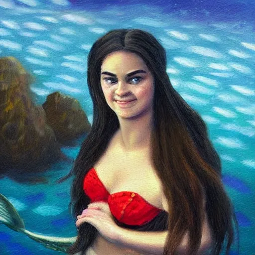 Prompt: ben shapiro as a mermaid oil painting