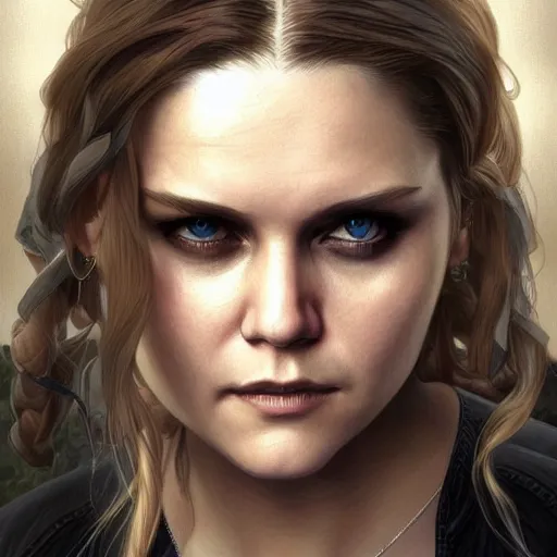 Prompt: beautiful Eliza Taylor as Rosemarie Hathaway from Vampire Academy movie as GTA character, vampires fantasy, closeup, D&D, intricate, elegant, highly detailed, digital painting, artstation, concept art, matte, sharp focus, illustration, art by Artgerm and Greg Rutkowski and Alphonse Mucha