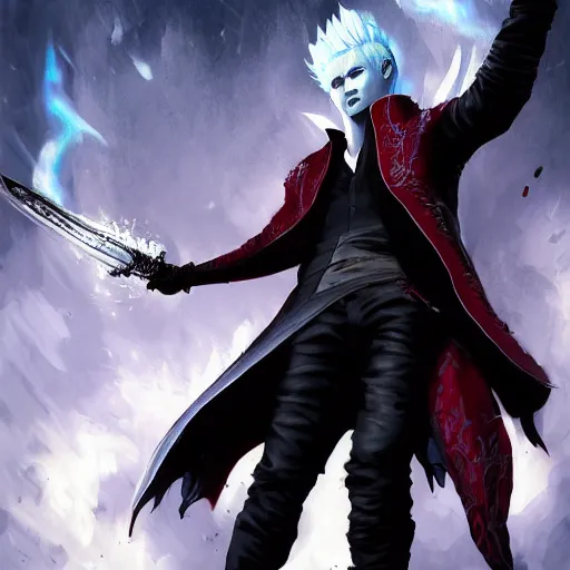 Painting Vergil - Devil May Cry 5 Fanart 