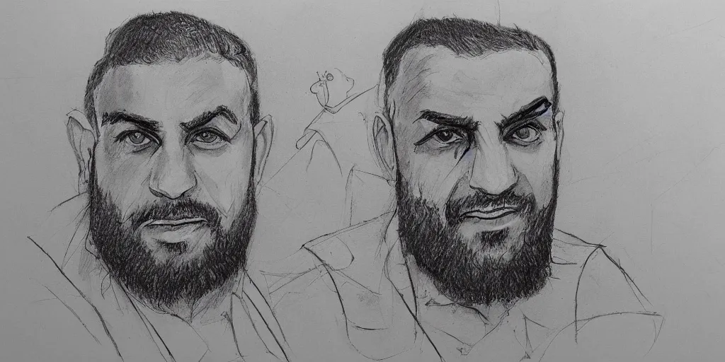 Image similar to Rasem Badran sketch