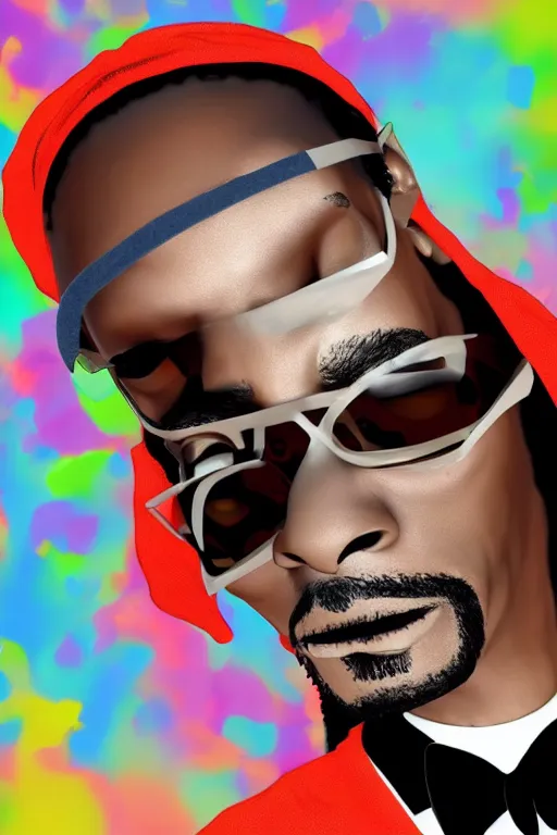 Image similar to snoop dogg, 3 d rendered pixar character, smokey background