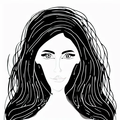 Image similar to a portrait of a woman, vector illustration