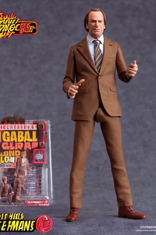 Image similar to saul goodman hot toys figure, 1/16th size, bokeh, hd photo