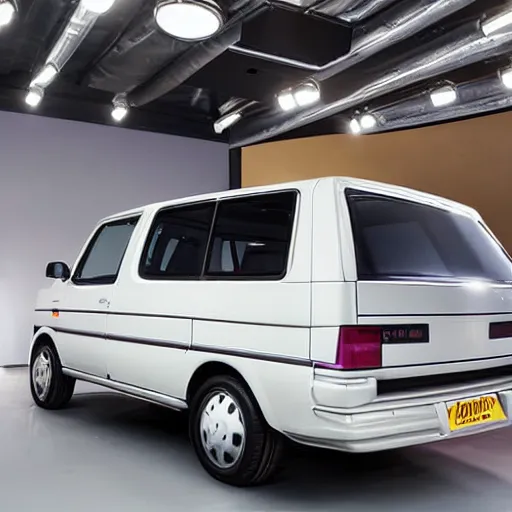 Image similar to a 1997 volkswagen w12 syncro inside a showroom with studio lighting