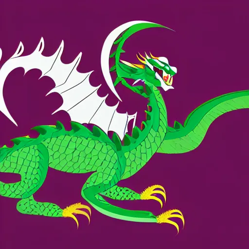 Image similar to vector art of welsh dragon and panda mixed, intercrossed, chimera, adobe illustrator