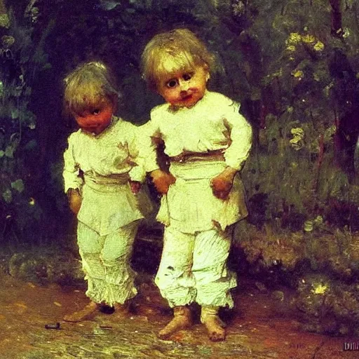 Image similar to high quality high detail painting by ilya repin, midgets, hd