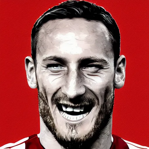 Image similar to totti italia, digital art