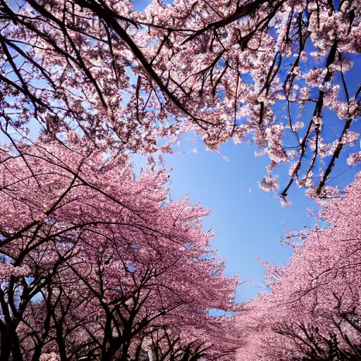 Image similar to looking up from under the cherry blossom trees f / 1. 9 6. 8 1 mm iso 4 0