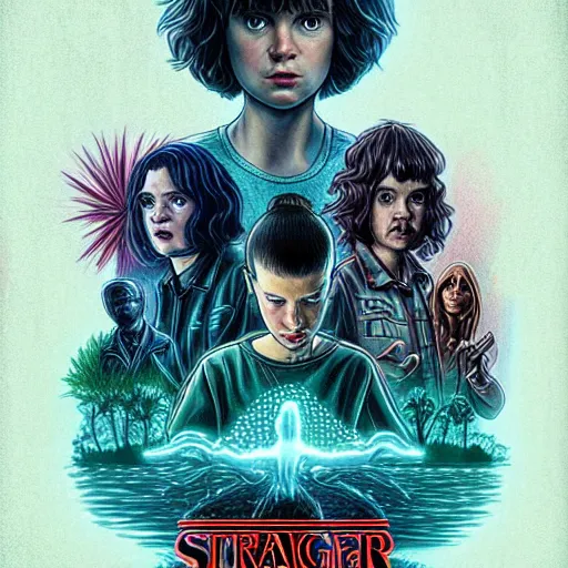 Image similar to A beautiful digital art of a creature that is neither man, nor beast. Stranger Things by Pieter Nason hideous, Trending on artstation