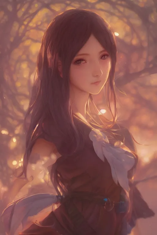 Image similar to painting of anime girl,, ultra realistic, sharp details, subsurface scattering, intricate details, warm lighting, beautiful features, highly detailed, photorealistic, octane render, 8 k, unreal engine, art by artgerm and greg rutkowski and alphonse mucha