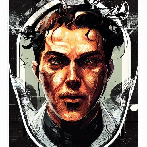 Image similar to portrait of the devil by petros afshar, hyper real, laurie greasley, jc leyendecker and singer sargent