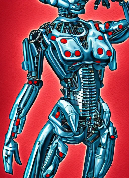 Image similar to a cyborg in the style of bailly alice