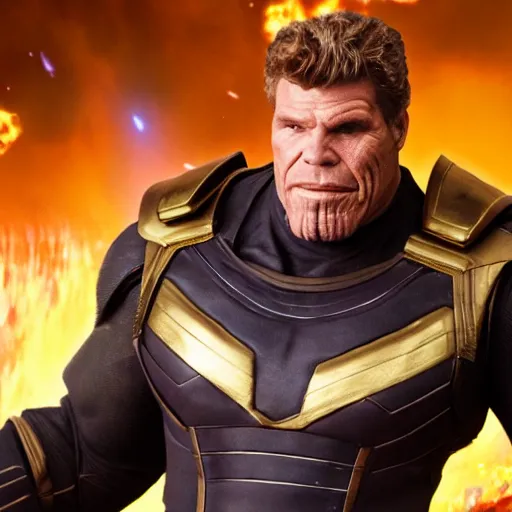 Prompt: martin kove as thanos, hd 4k photo