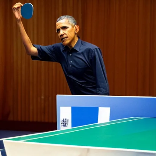 Image similar to obama playing table tennis