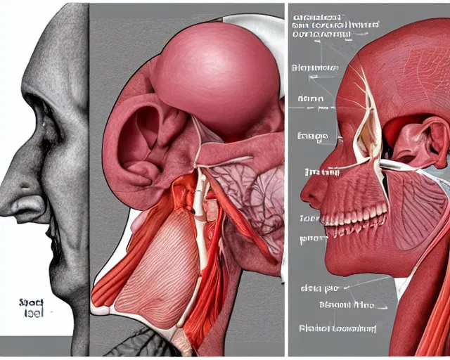 Prompt: Écorché anatomy