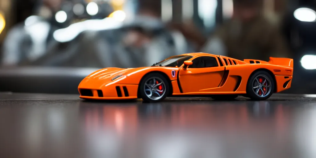 Prompt: Hot Wheels, saleen s7, supercar, cinematic, 8k, depth of field, bokeh.