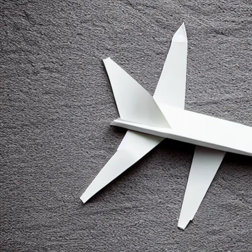 Image similar to a paper airplane that should theoretically beat all the records, photography, ambient light