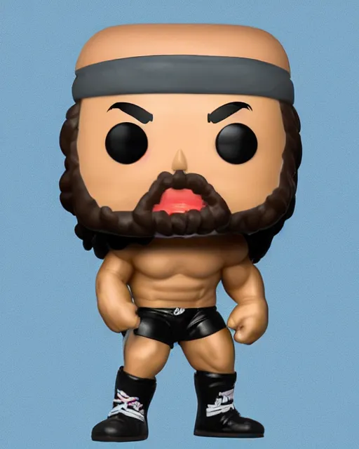 Image similar to Wrestler Funko Pop. Photographic, photography