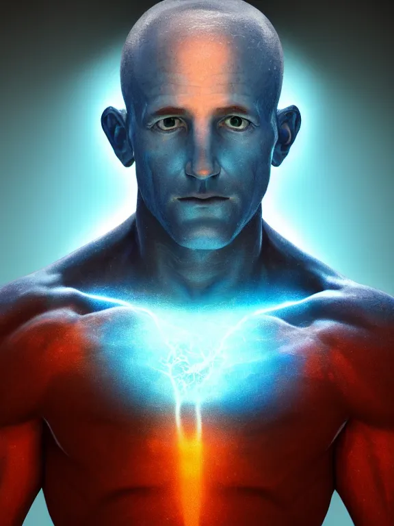 Prompt: portrait art of dr manhattan 8 k ultra realistic, lens flare, atmosphere, glow, detailed, intricate, full of colour, cinematic lighting, trending on artstation, 4 k, hyperrealistic, focused, extreme details, unreal engine 5, cinematic, masterpiece