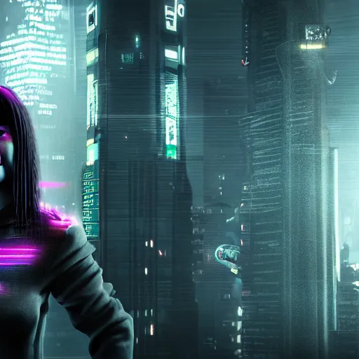 Image similar to the portrait of a cyberpunk woman in a dark fantasy, 4 k, underground atmosphere