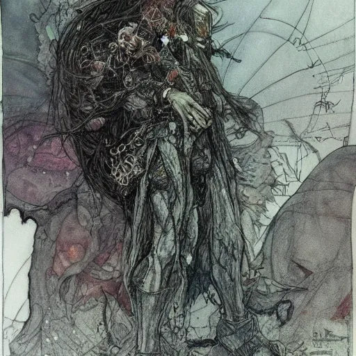 Image similar to A new dawn from the darkness, mental health, psychology :: Concept Art, Highly Detailed, intricate :: a masterpiece by M.W. Kaluta