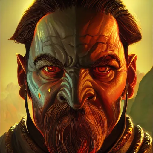 Prompt: bright, colorful, realistic, detailed from Elder Scrolls: shivering isles concept art demora portrait backlighting, kodachrome, high contrast, highly detailed, sharp focus, digital painting, concept art, illustration, trending on artstation, comic book by Alex Ross and Adam Adamowicz cover art