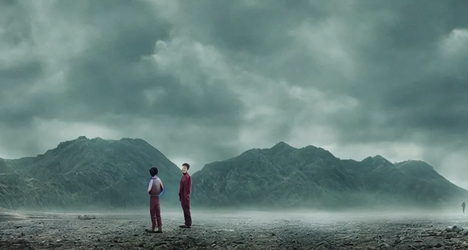 Prompt: a beautiful scenic photograph by wlop and mark romanek and spike jonze