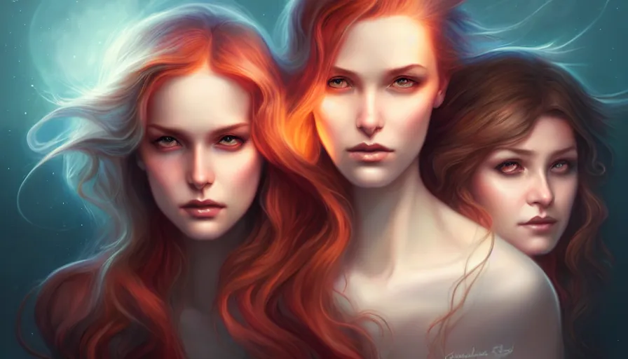 Image similar to the two complementary forces that make up all aspects and phenomena of life, by Charlie bowater