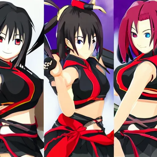 Image similar to kunoichi in the style of senran - kagura