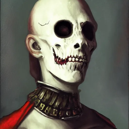 Prompt: portrait of an undead noble
