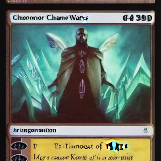 Image similar to chronomancer kanye west at the edge of reality, magic the gathering artwork