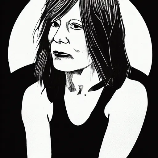 Prompt: beth gibbons, portrait, by guido crepax