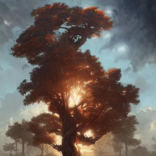 Image similar to tree of life by Greg Rutkowski