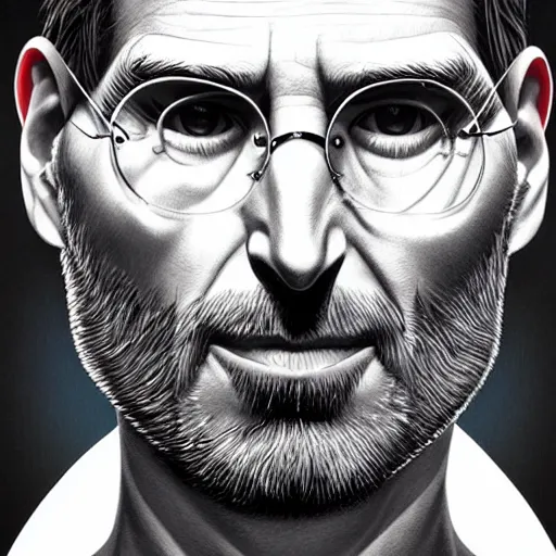 Image similar to Steve jobs portrait, Pixar style, by Tristan Eaton Stanley Artgerm and Tom Bagshaw.