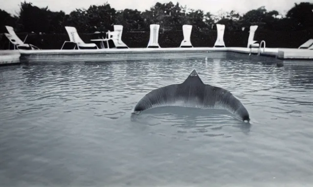 Image similar to sea creature in pool, photo from the 80s