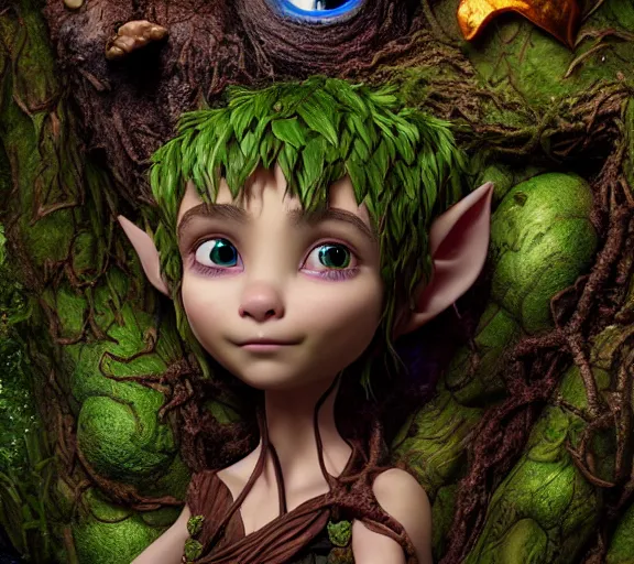 Prompt: an epic fantasy comic book style portrait painting of an extremely cute and adorable very beautiful mushroom dryad cat halfling groot na'vi from avatar, by mark ryden and pixar and hayao miyazaki, unreal 5, daz, hyperrealistic, octane render, cosplay, rpg portrait, dynamic lighting, intricate detail, harvest fall vibrancy, cinematic