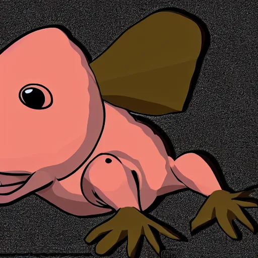 Image similar to an extremely buff axolotl art 4 k deviantart artstation dynamic pose