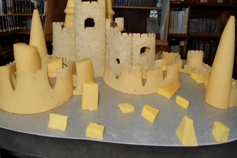 Image similar to Castle made of cheese