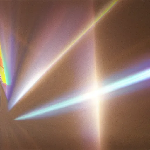 Image similar to rays of light diffracted through prism, by anthony van dyck, artstation