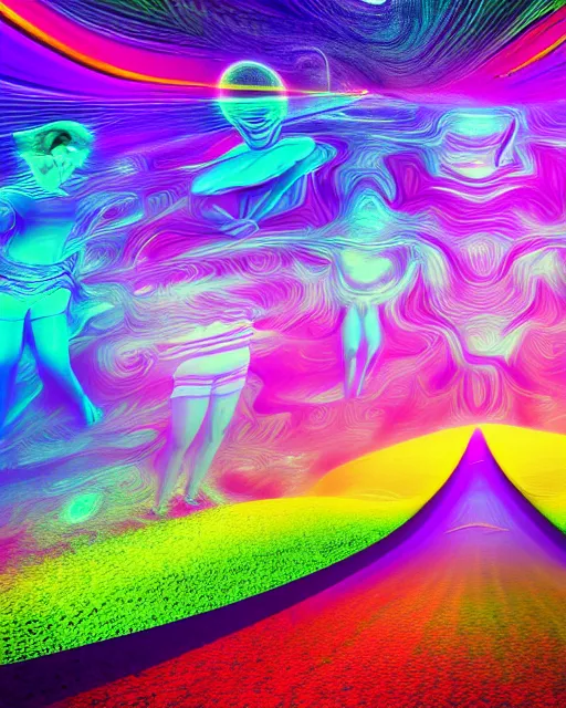 Prompt: psychedelic trip the future, 8k, ultra realistic