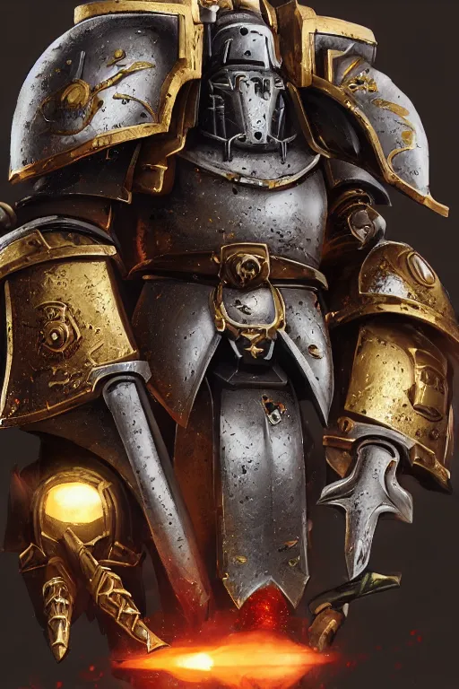 Image similar to armor portrait heros warhammer 4 0 k horus heresy fanart - the primarchs emperor by johannes helgeson animated with vfx concept artist & illustrator global illumination ray tracing hdr fanart arstation zbrush central hardmesh 8 k octane renderer comics stylized