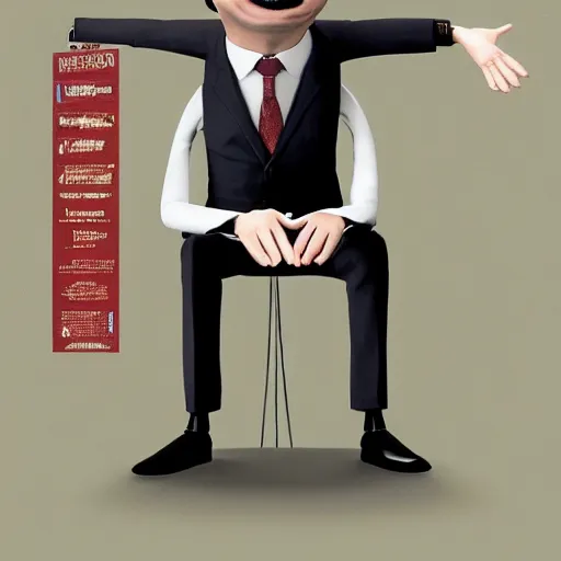 Image similar to Poster for the 2022 Mr. Bean CGI Animated Movie, Mr. Bean's head and body peaking out of the right side of the screen, Mr. Bean has a smug expression on his face, highly detailed, very detailed, extremely detailed, detailed, digital art, trending on artstation, CGI, 3D