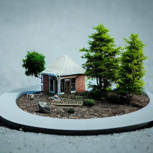 Image similar to diorama miniature of the office, macro photograph