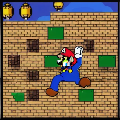 Image similar to Super Mario from another timeline in the multiverse