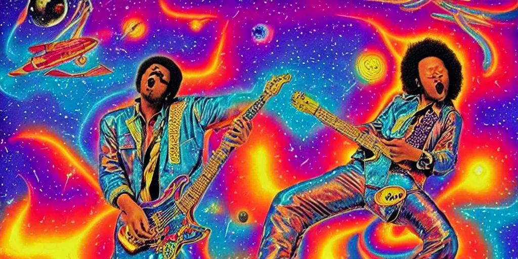Prompt: just too funky for words, fantasy, psychedelic, out of this world